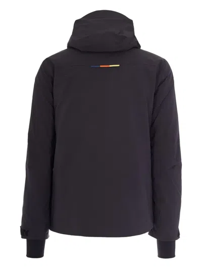 K-way Hooded Zip Jacket In Black