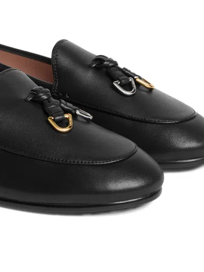 Coccinelle Loop Leather Loafers In Black