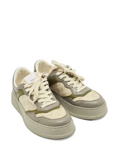 Pre-owned Gucci Chunky B Lace-up Sneakers In Neutral