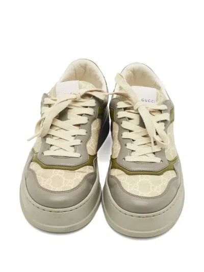 Pre-owned Gucci Chunky B Lace-up Sneakers In Neutral