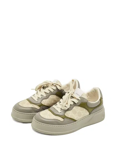 Pre-owned Gucci Chunky B Lace-up Sneakers In Neutral