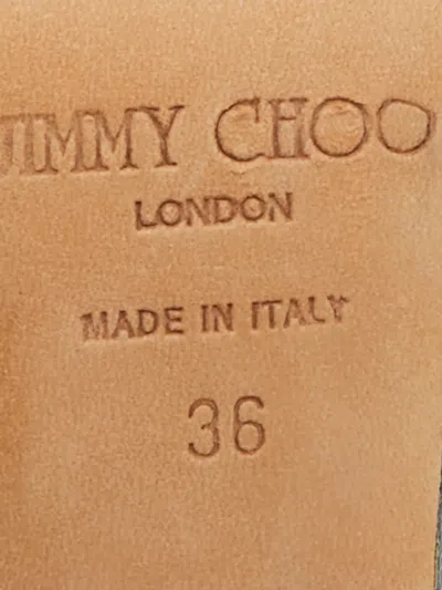 Pre-owned Jimmy Choo Glitter Peep-toe Pumps In Black