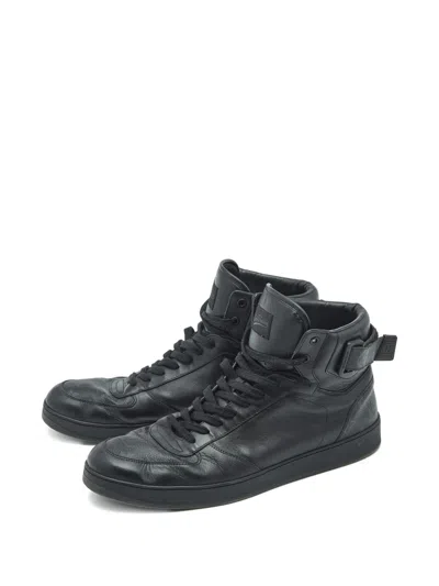 Pre-owned Louis Vuitton Rivoli High-top Sneakers In Black
