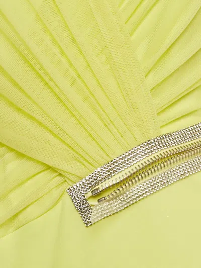 Pre-owned Versace Zip-detail Dress In Yellow