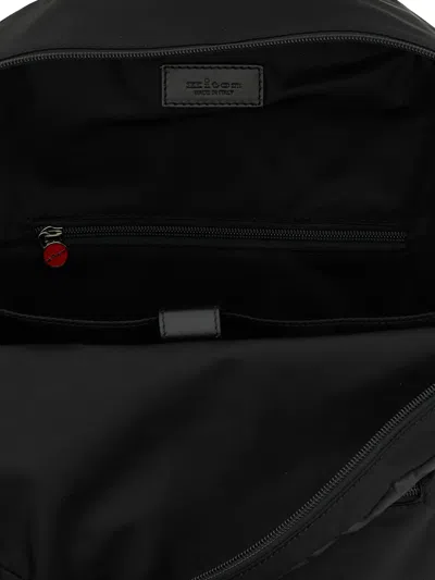 Kiton Zip Front-pocket Backpack In Black