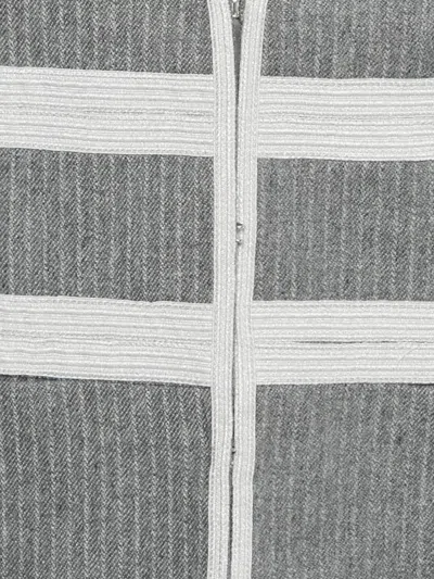 Pre-owned Zadig & Voltaire Pinstripe Wool Jacket In Gray