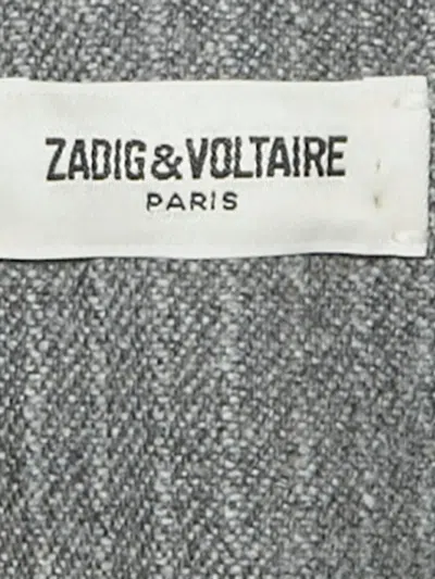 Pre-owned Zadig & Voltaire Pinstripe Wool Jacket In Gray