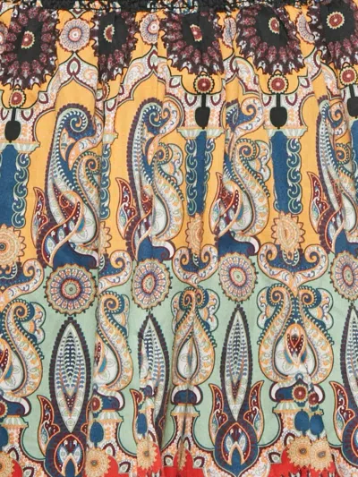 Pre-owned Alice And Olivia Paisley-print Mini Dress In Neutral