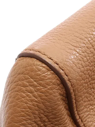 Pre-owned Miu Miu 2010s Vitello Dino Leather Tote Bag In Brown