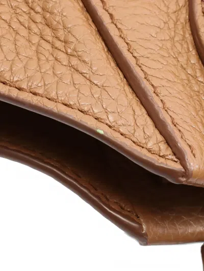 Pre-owned Miu Miu 2010s Vitello Dino Leather Tote Bag In Brown