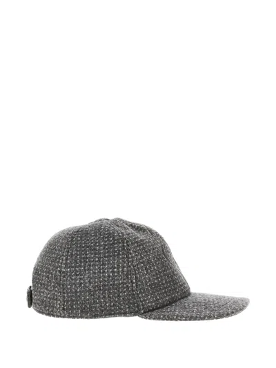 Emporio Armani L-blend Baseball Hat With Embroidery In Gray