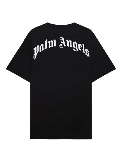 Palm Angels Broken Bear Logo Graphic T-shirt In Black