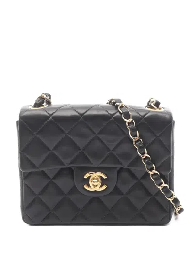 Pre-owned Chanel 2002-2003 Mini Flap Shoulder Bag In Black