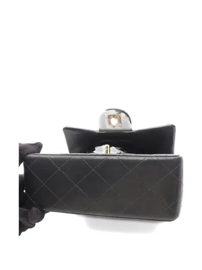 Pre-owned Chanel 2002-2003 Mini Flap Shoulder Bag In Black