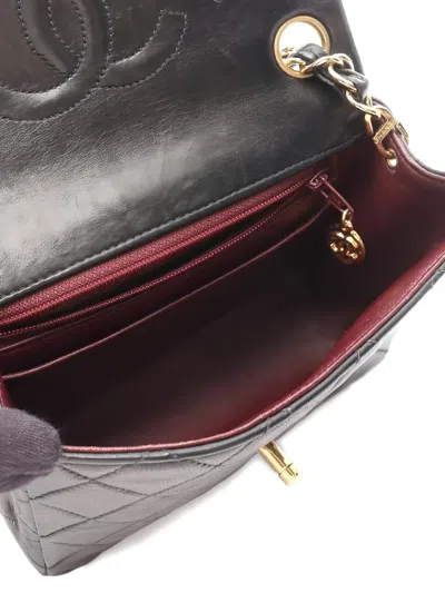 Pre-owned Chanel 2002-2003 Mini Flap Shoulder Bag In Black