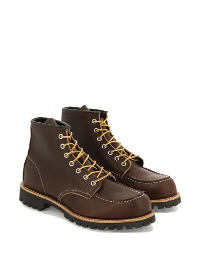 Red Wing Shoes Lace-up Moc-toe Boots In Brown