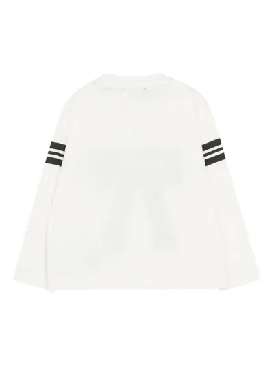 John Richmond Junior Logo-print Long-sleeve T-shirt In White