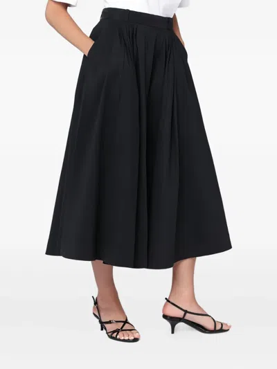 Mark Kenly Domino Tan Mkdt Studio Novo Pleated Skirt In Black In Black