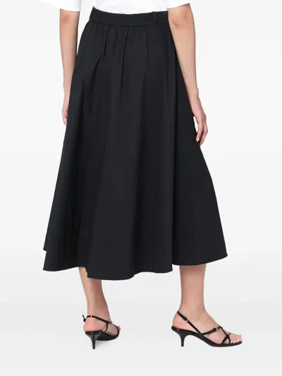Mark Kenly Domino Tan Mkdt Studio Novo Pleated Skirt In Black In Black