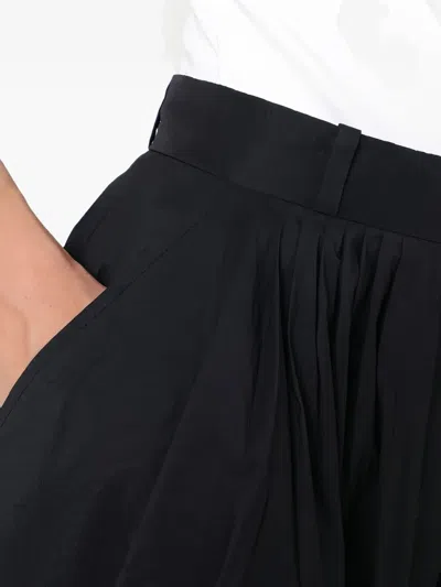 Mark Kenly Domino Tan Mkdt Studio Novo Pleated Skirt In Black In Black