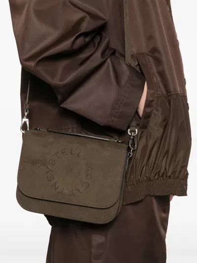 Stella Mccartney Logo-perforated Cross Body Bag In Brown
