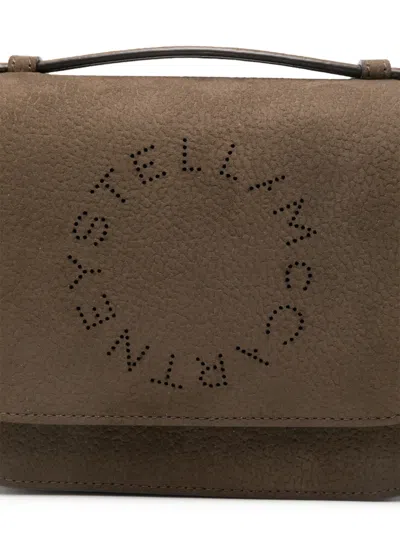 Stella Mccartney Logo-perforated Cross Body Bag In Brown