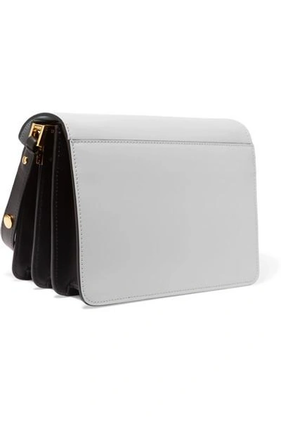 Shop Marni Trunk Medium Color-block Leather Shoulder Bag
