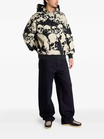 Pleasures Despair Skull-graphic Hoodie In Black