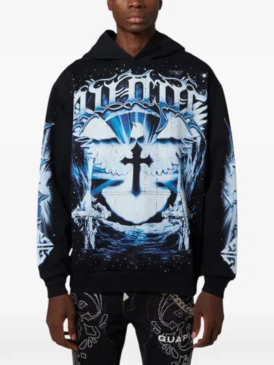 Guapi Heavens Vault Graphic Hoodie In Black