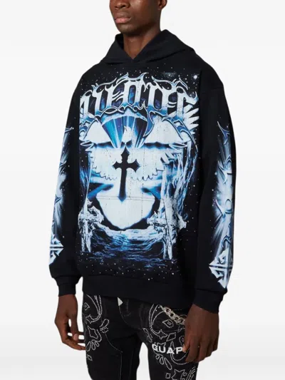 Guapi Heavens Vault Graphic Hoodie In Black