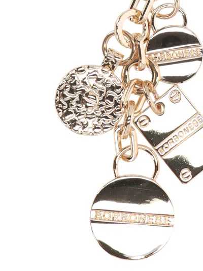 Borbonese Charm-embellished Keyring In Multi