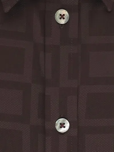 Rrd Square-pattern Shirt In Brown