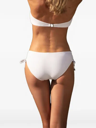 Caha Capo Dubai Franki Lace-up Bikini Bottoms In White