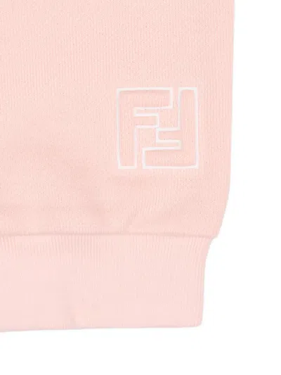 Fendi Logo Trousers In Pink