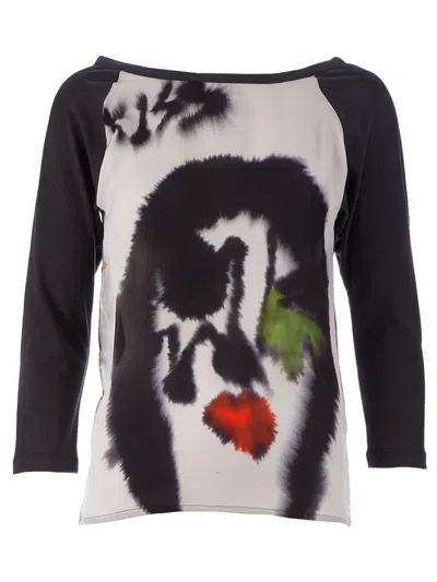 Nico Kiss Printed Top In Multi