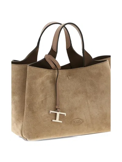 Tod's T-timeless Mini Tote Bag In Brown