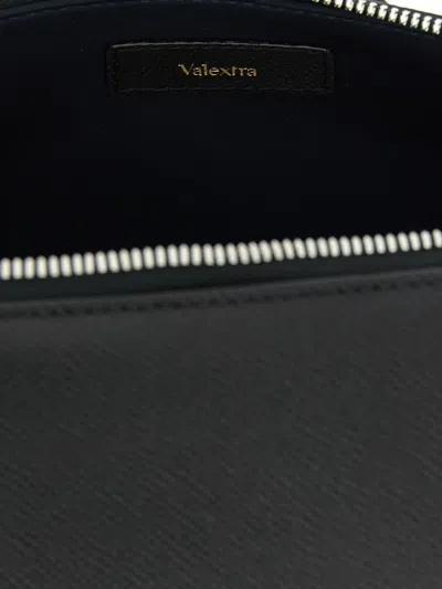 Valextra V-line Zip-up Tote Bag In Black