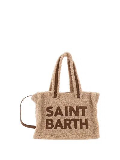 Mc2 Saint Barth Maxi Logo 'colette' Handbag In Brown