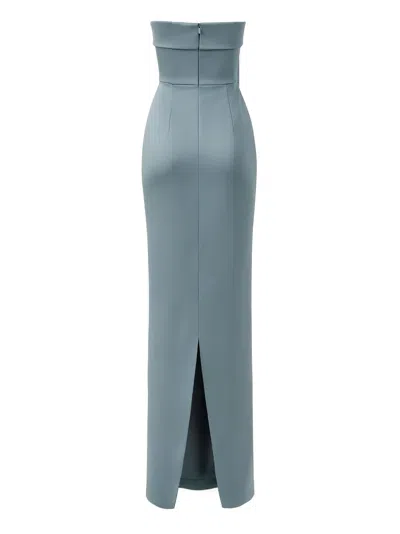 The New Arrivals Ilkyaz Ozel Rhea Maxi Dress In Gray