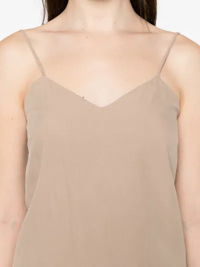 Max Mara Unghia V-neck Top In Neutral