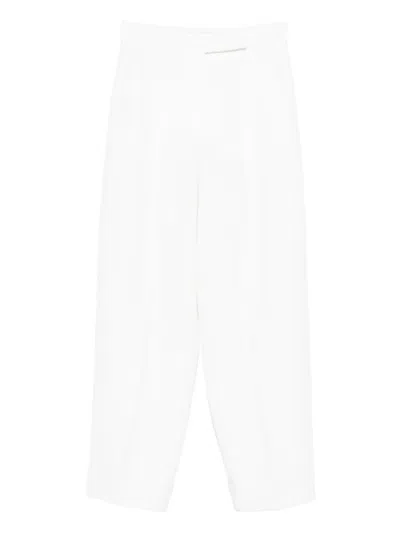 Max Mara Pleated Trousers In White
