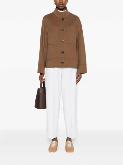 Max Mara Pleated Trousers In White