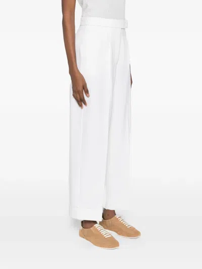 Max Mara Pleated Trousers In White