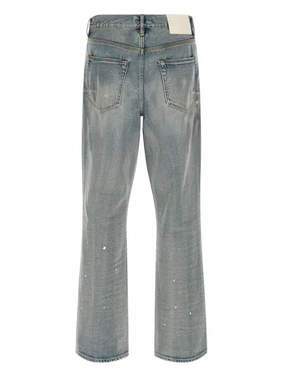 Purple Brand P011 Vintage Slash Paint Jeans In Gray