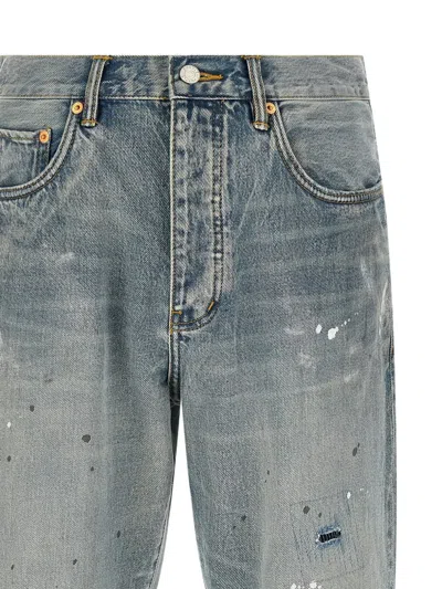 Purple Brand P011 Vintage Slash Paint Jeans In Gray