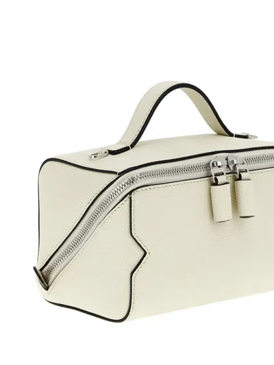 Valextra V-line Zip-up Tote Bag In Neutral