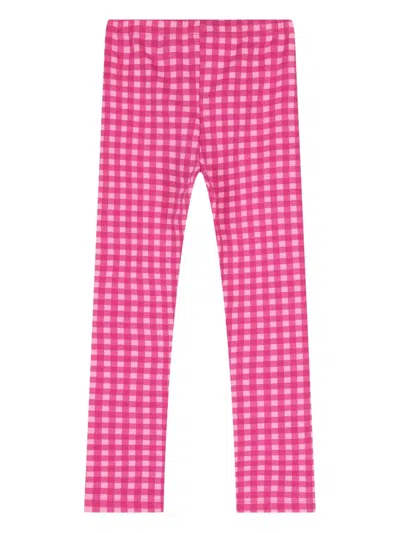Agatha Ruiz De La Prada Heart Gingham Leggings Set In Pink