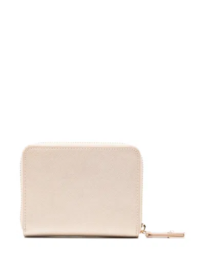 Liu •jo Logo-embossed Zip Wallet In Neutral