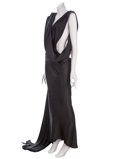 Haider Ackermann Convertible Neck Drape Dress In Black