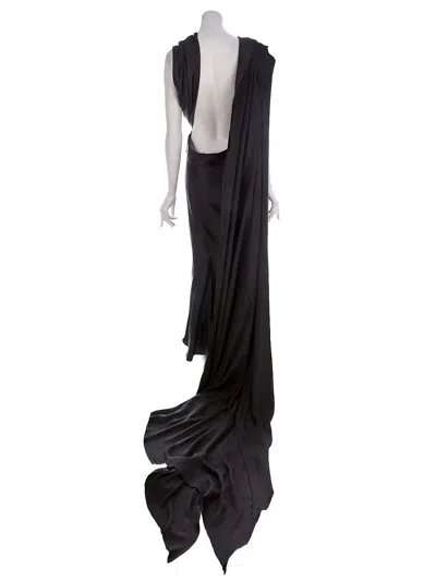 Haider Ackermann Convertible Neck Drape Dress In Black
